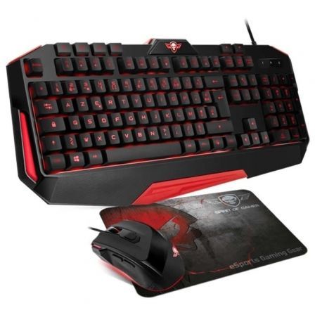 Spirit of Gamer Pack Gaming - Teclado Retroiluminado LED + Ratón 3200 DPI + Alfombrilla Skull, USB Spirit of Gamer Pack Gaming - Teclado Retroiluminado LED + Ratón 3200 DPI + Alfombrilla Skull, USB